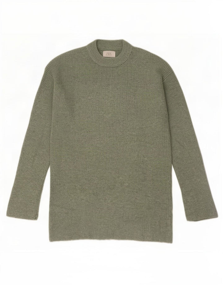 Maglione maglione girocollo da ragazzo Zara 11-12 anni poliestere verde