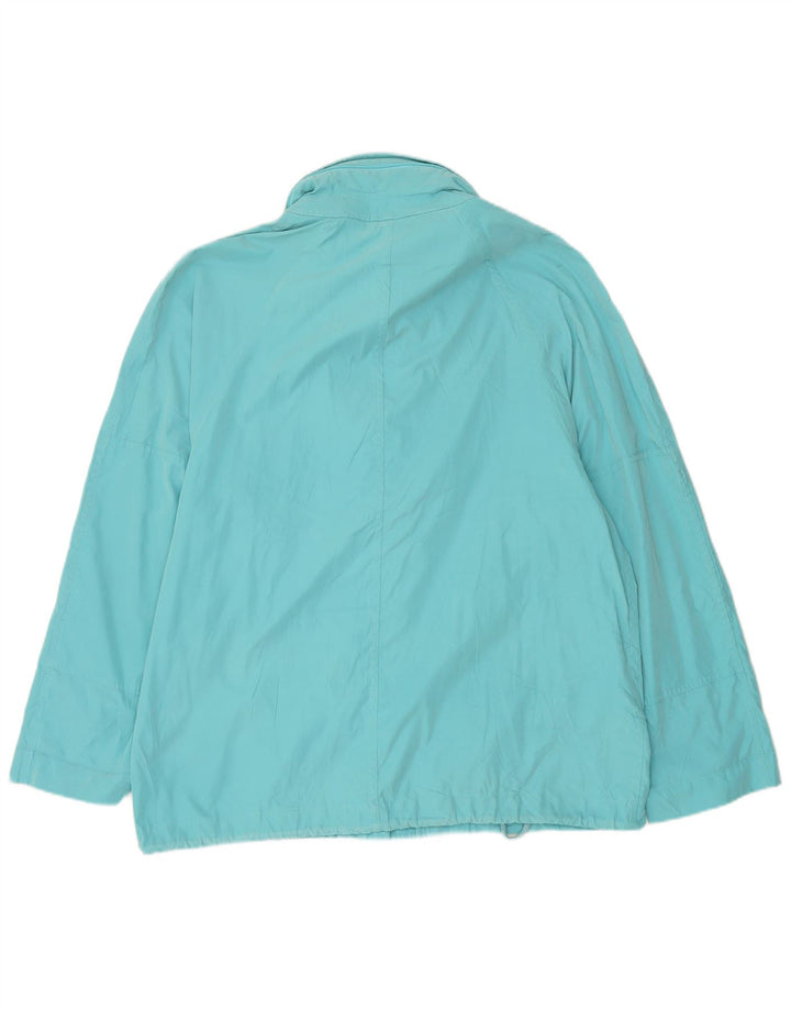 TRUSSARDI Mens Windbreaker Jacket IT 50 Large Blue Polyester