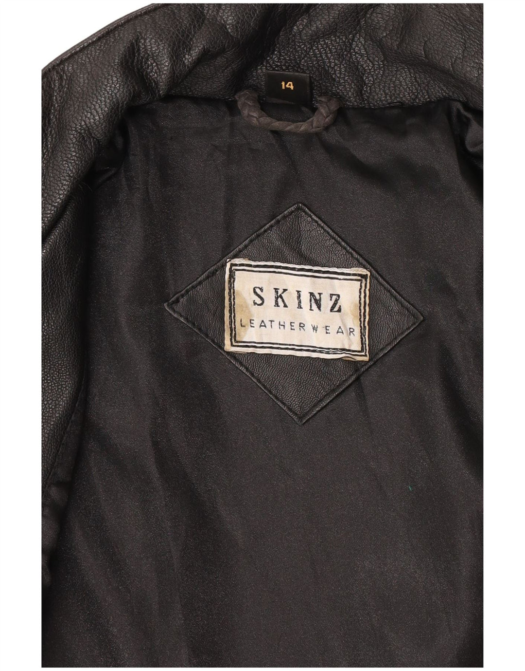 Giacca in pelle da donna Skinz UK 14 grande pelle nera