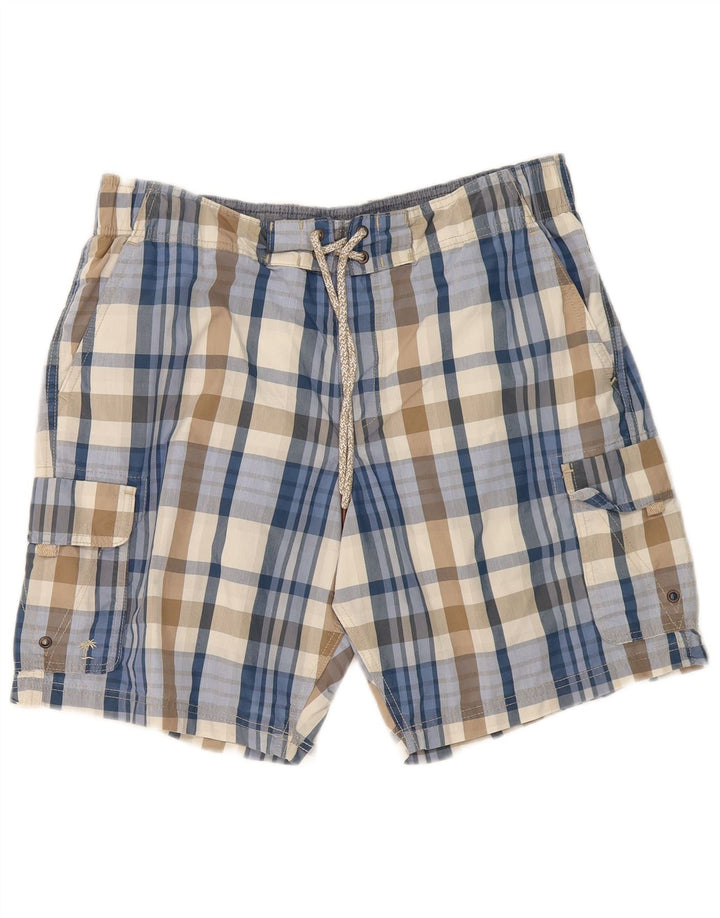 Pantaloncini da bagno da uomo Marks & Spencer grandi in poliestere a quadri multicolore