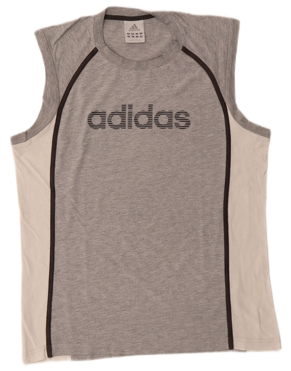 Canotta grafica da uomo ADIDAS Top grigio medio color block