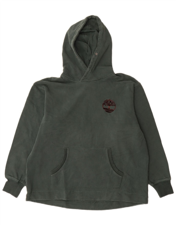 Maglione con cappuccio da uomo Timberland grande in cotone verde