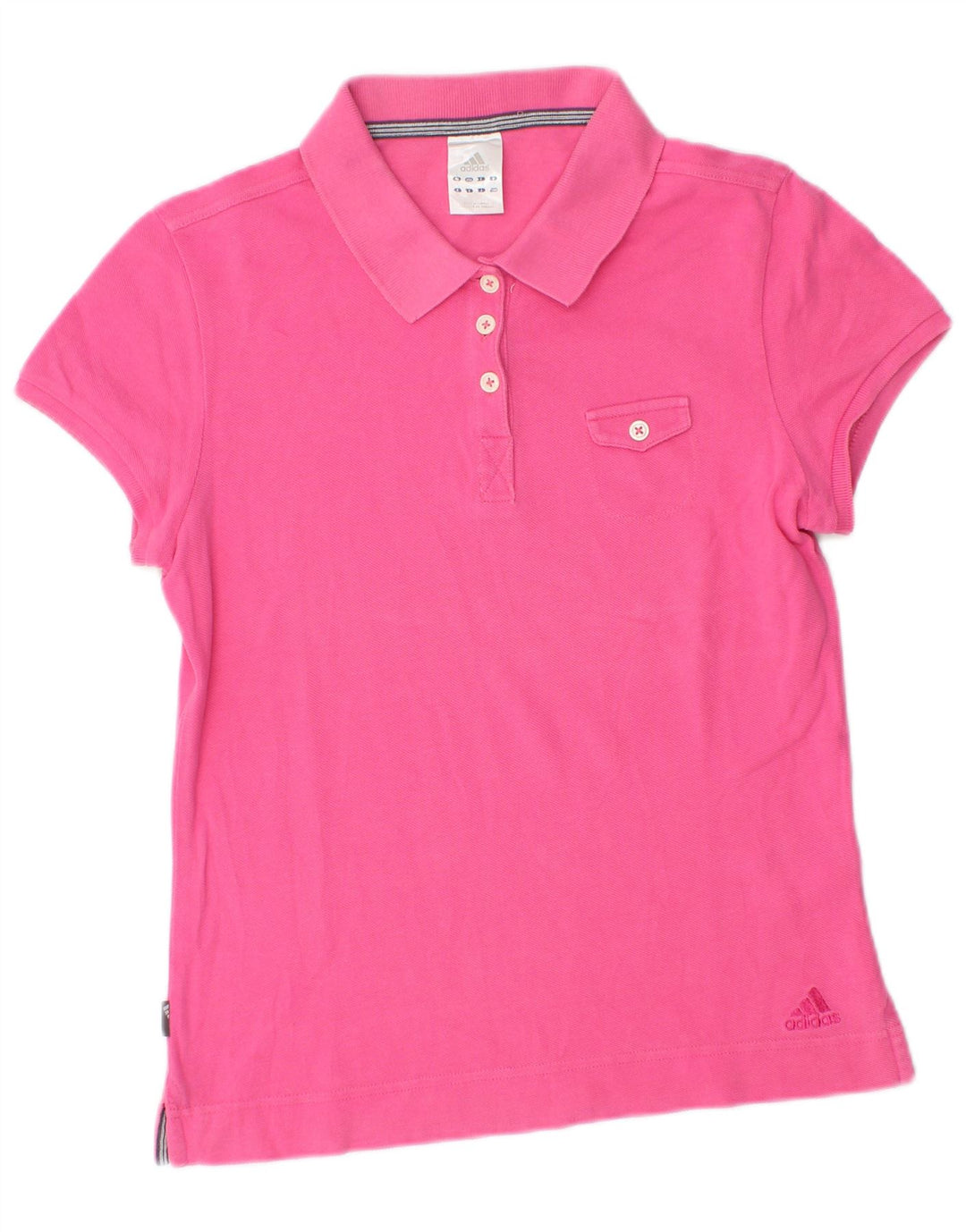 Polo Adidas da donna UK 12 cotone rosa medio