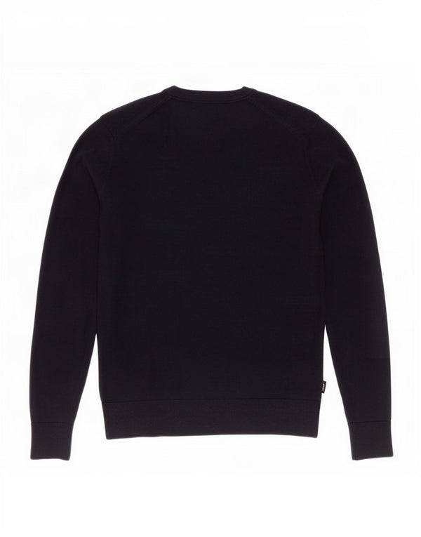 Maglione maglione girocollo da uomo Calvin Klein piccolo in cotone nero