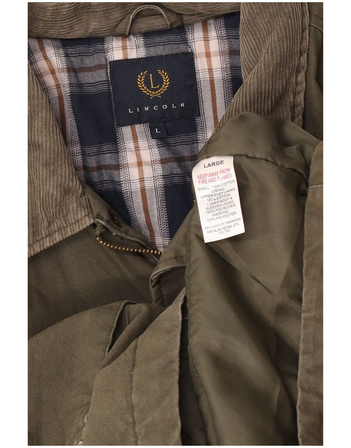 Giacca utility da uomo Lincoln UK 40 grande cotone kaki