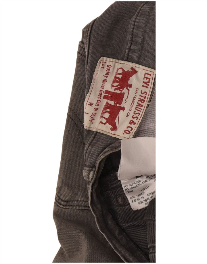 Jeans skinny da uomo Levi's W32 L34 cotone grigio
