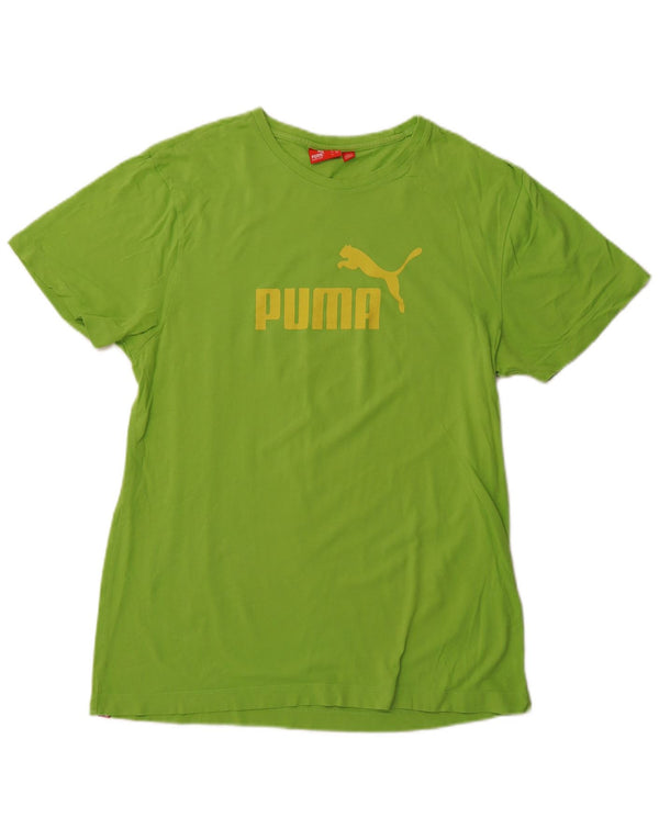Puma T-shirt grafica da uomo Top Large Verde Sport
