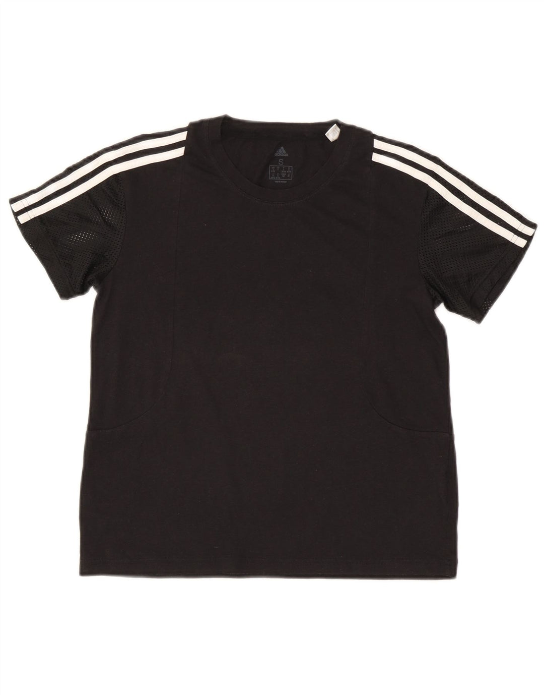 T-shirt da donna Adidas Top UK 8/10 piccola poliestere nera