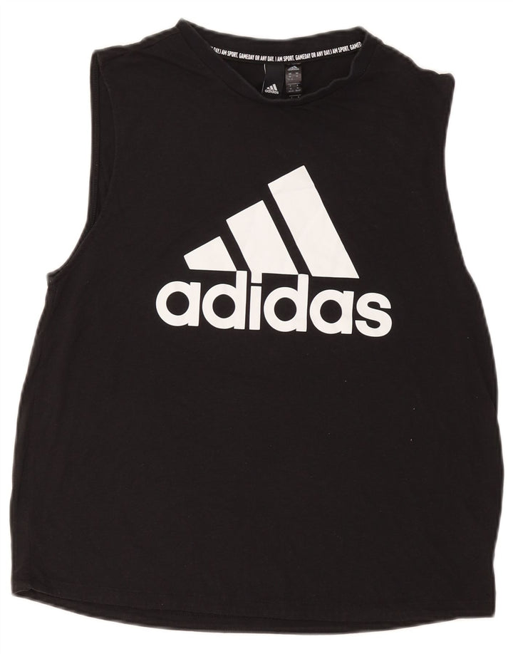 Canotta grafica da donna ADIDAS UK 12/14 poliestere nero medio