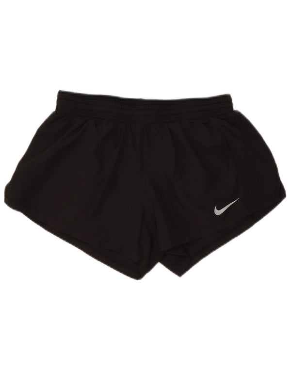 Pantaloncini sportivi Nike da donna Dri Fit UK 10 piccoli poliestere nero