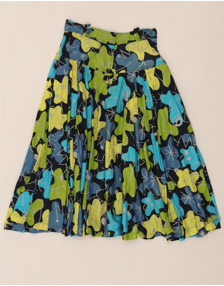 VINTAGE Womens A-Line Skirt IT 42 Medium W26  Multicoloured Floral Vintage Vintage and Second-Hand Vintage from Messina Hembry 