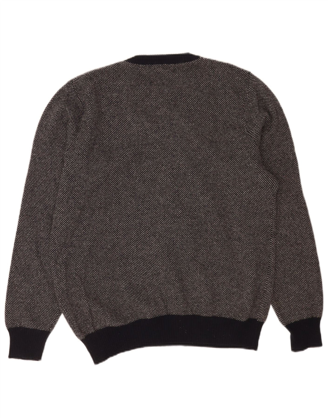 Maglione da uomo con scollo a V Fred Perry, grande, in lana maculata blu navy