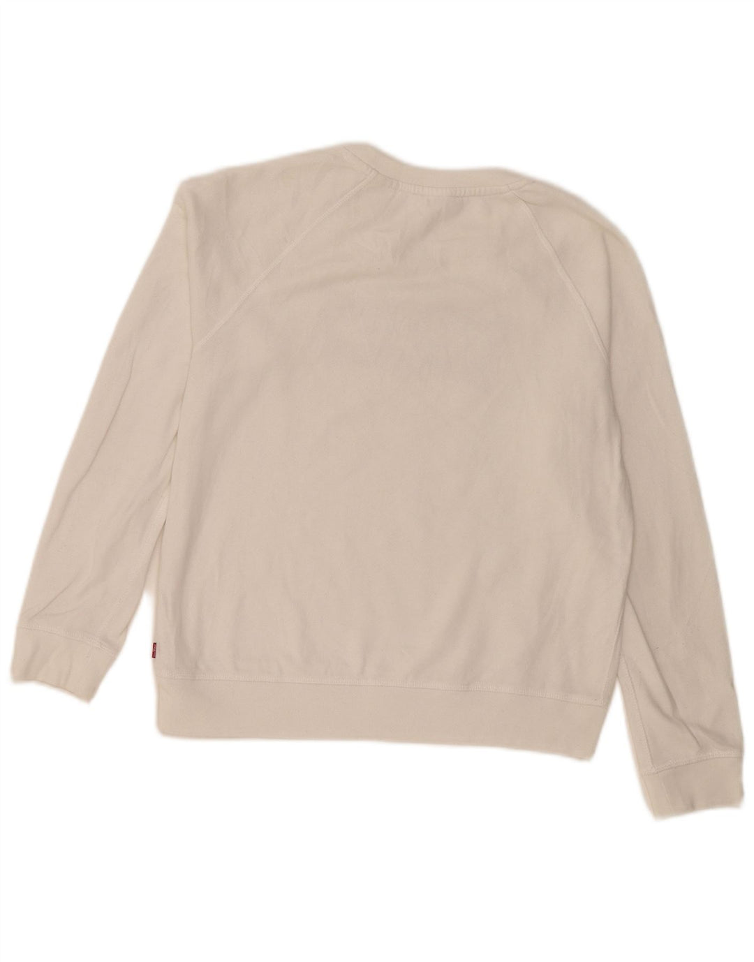 Levi's Donna Felpa Oversize con Grafica Maglione UK 10 Piccolo Bianco