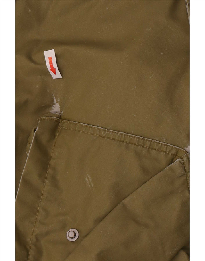 Giubbotto bomber con cappuccio grafico da bambino Diesel 13-14 anni XL kaki poliammide