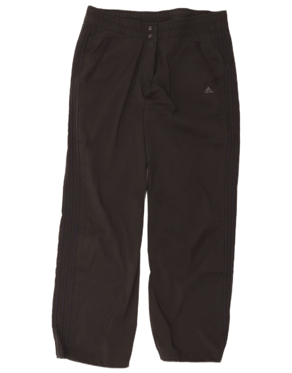 Pantaloni dritti Adidas Climalite da donna UK 14 Large W32 L30 Nero Sport
