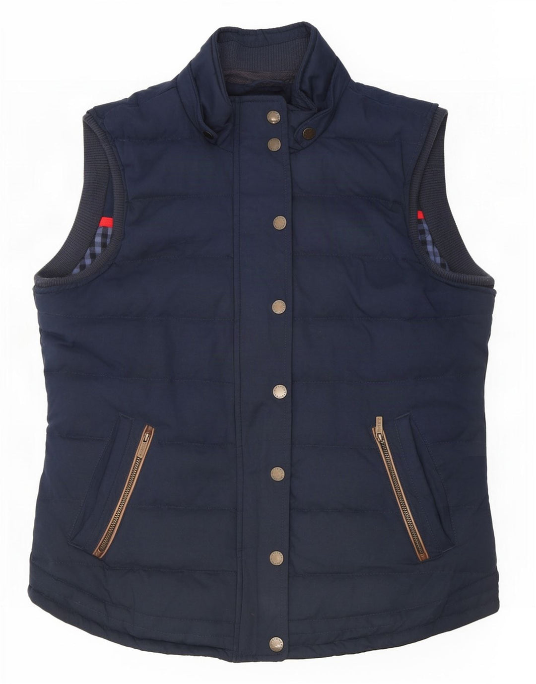 Gilet imbottito da donna Fat Face UK 14 grande poliestere blu navy