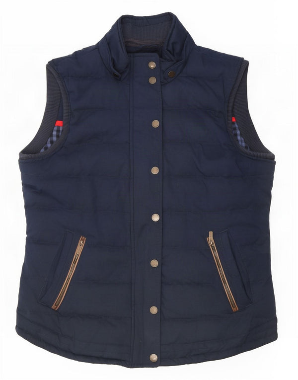 Gilet imbottito da donna Fat Face UK 14 grande poliestere blu navy
