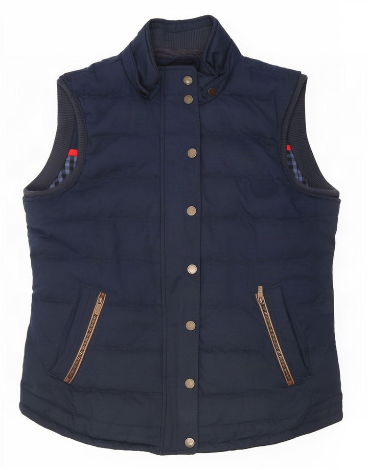 Gilet imbottito da donna Fat Face UK 14 grande poliestere blu navy