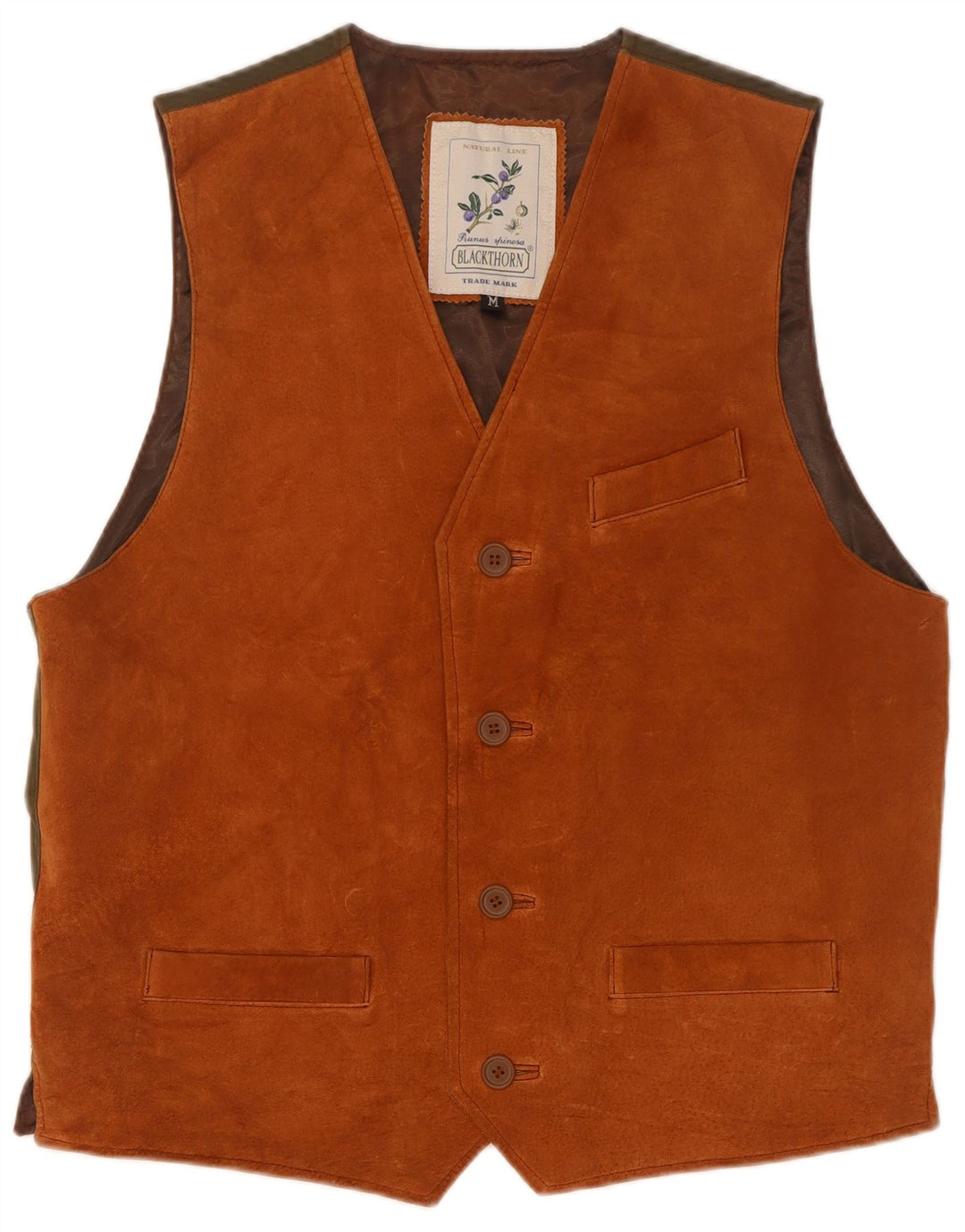 Gilet da uomo in pelle scamosciata Blackthorn in pelle marrone medio