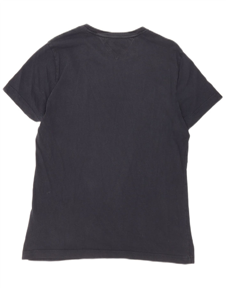 T-shirt grafica da uomo Tommy Hilfiger Top in cotone blu navy medio