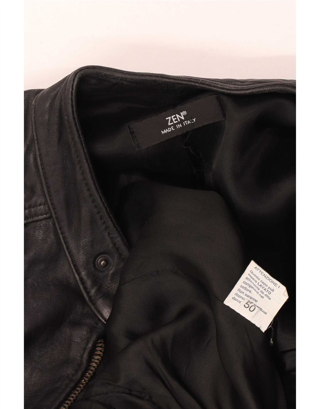 Giacca in pelle da uomo Zen EU 50 in pelle nera media