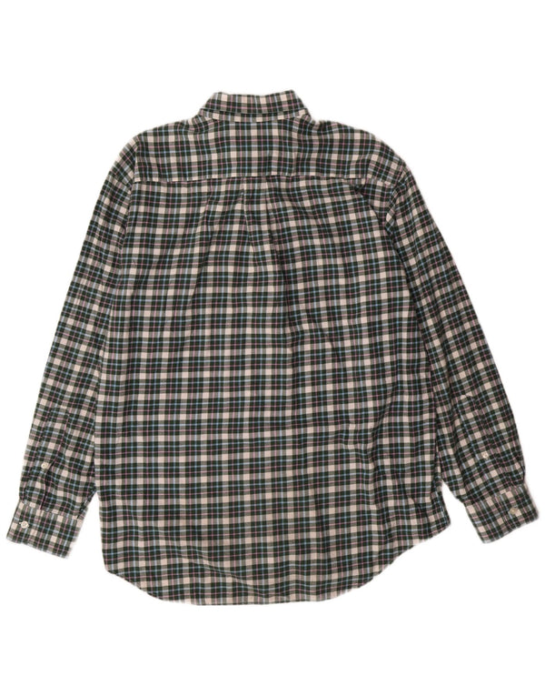 Vineyard Vines Camicia da uomo in flanella di cotone preppy a quadri verde medio