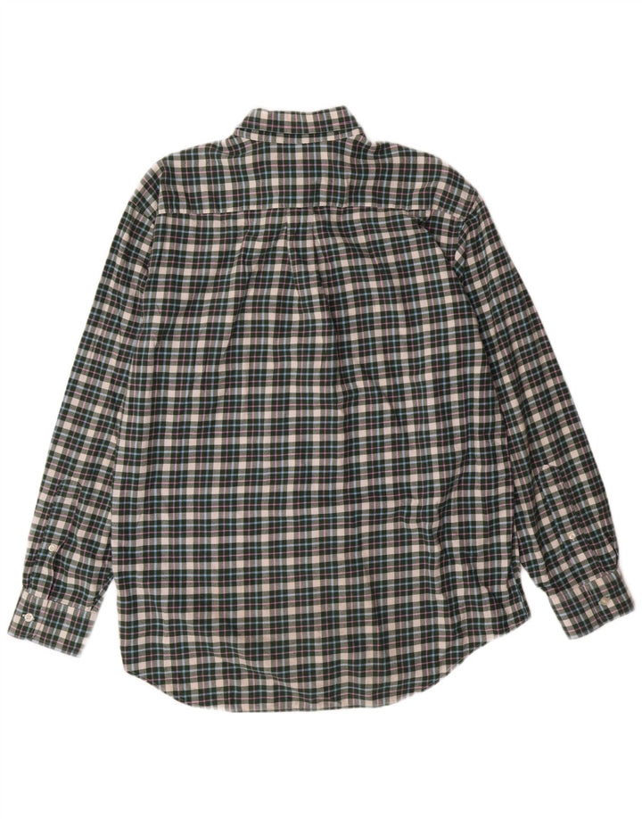 Vineyard Vines Camicia da uomo in flanella di cotone preppy a quadri verde medio