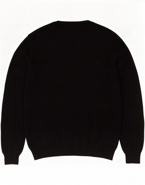 Benetton Womens Cardigan Sweater UK 18 XL Black Wool