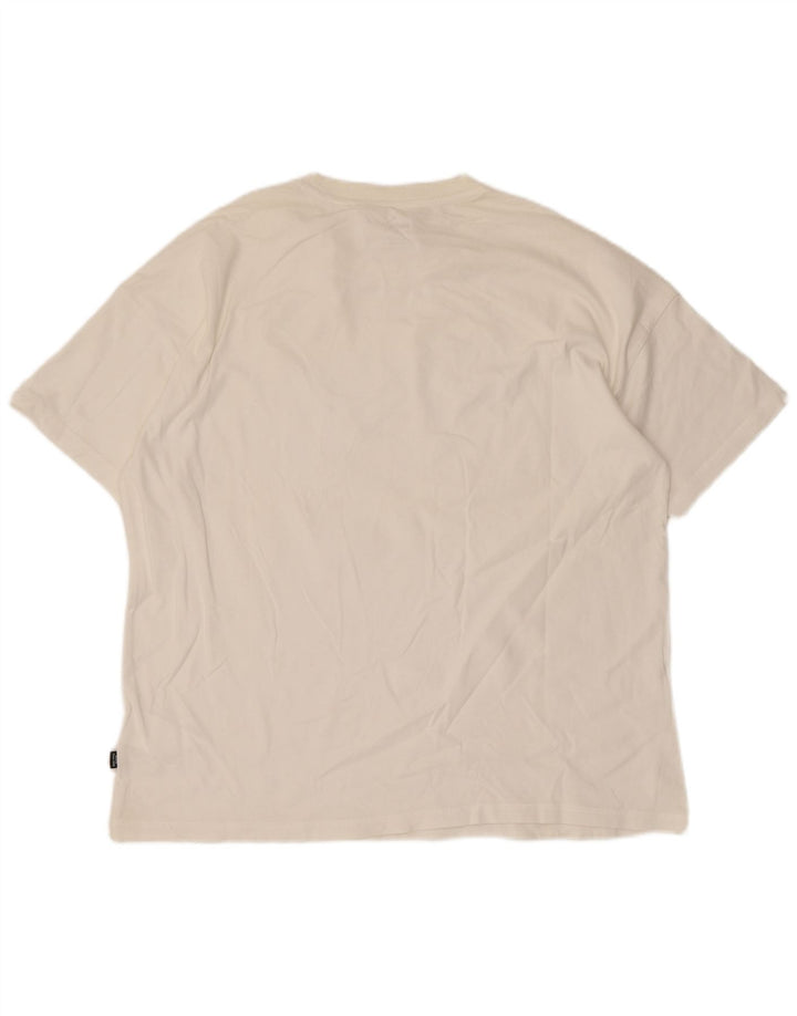 Puma T-shirt grafica da uomo grande in cotone bianco