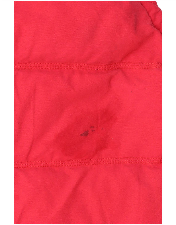 Gilet imbottito con cappuccio da donna SUPERDRY UK 16 grande cotone rosa