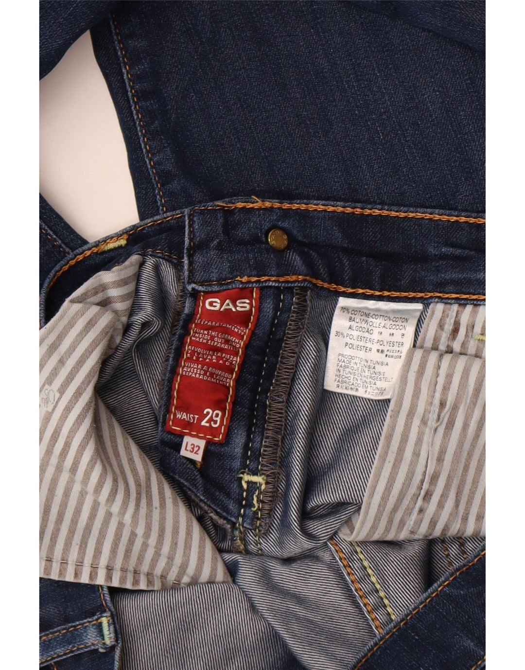 Jeans slim crop da donna GAS W29 L24 cotone blu