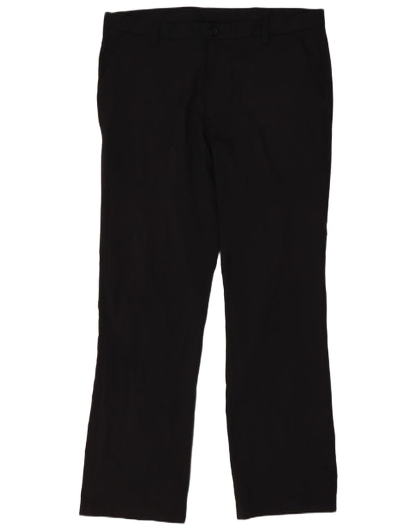 Pantaloni chino dritti da golf da uomo Nike W34 L32 sportivi in poliestere nero