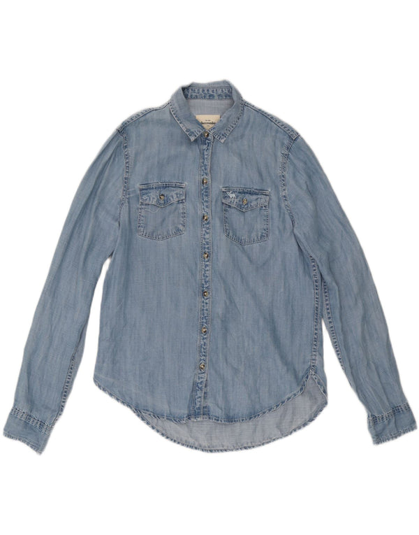 Camicia di jeans per ragazze Abercrombie & Fitch 15-16 anni XL Blu