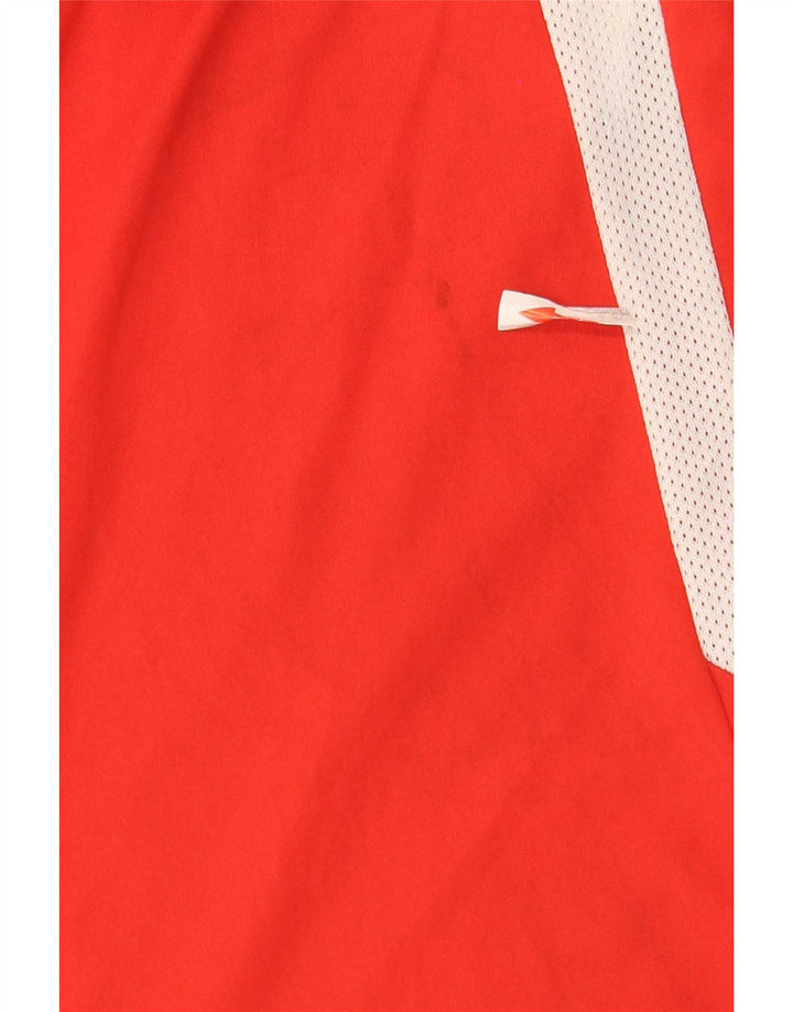 Pantaloncini sportivi da uomo Puma in poliestere color block rosso medio