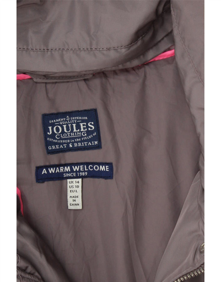 JOULES Womens Padded Jacket UK 14 Medium Grey Polyester Vintage Joules and Second-Hand Joules from Messina Hembry 