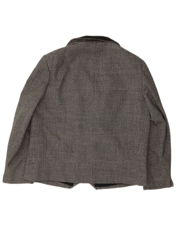 Giacca blazer doppiopetto da donna Erle ZF UK 16 grande pied de poule grigio
