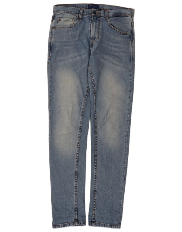 Jeans slim da uomo Zara EU 38 Small W30 L32 Blu