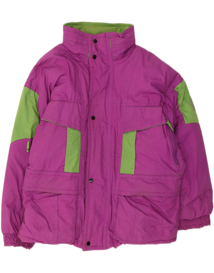 Giacca da sci con cappuccio da uomo Brugi UK 40 Large Viola Colourblock Poliestere