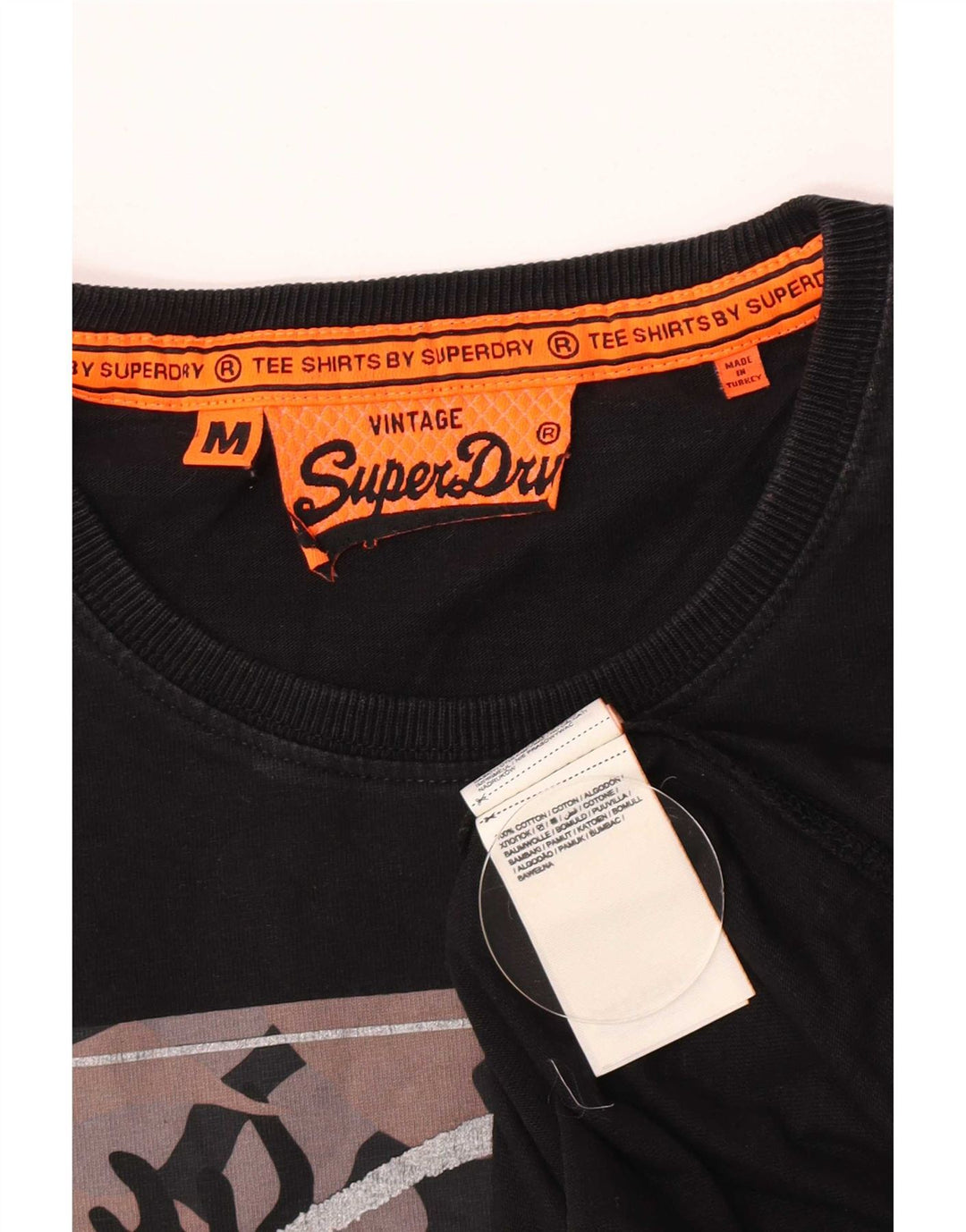 T-shirt grafica da uomo Superdry Top in cotone nero medio