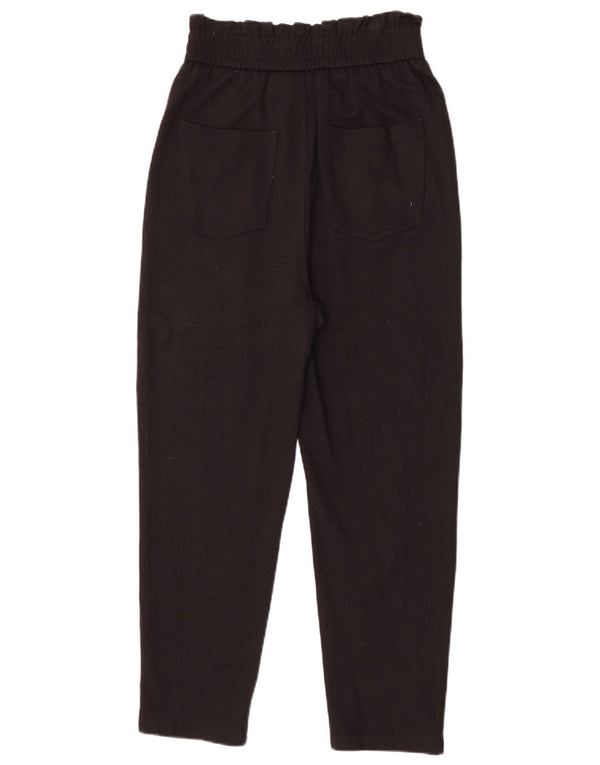 Pantaloni chino affusolati a vita alta da donna Zara XS W24 L25 viscosa nera