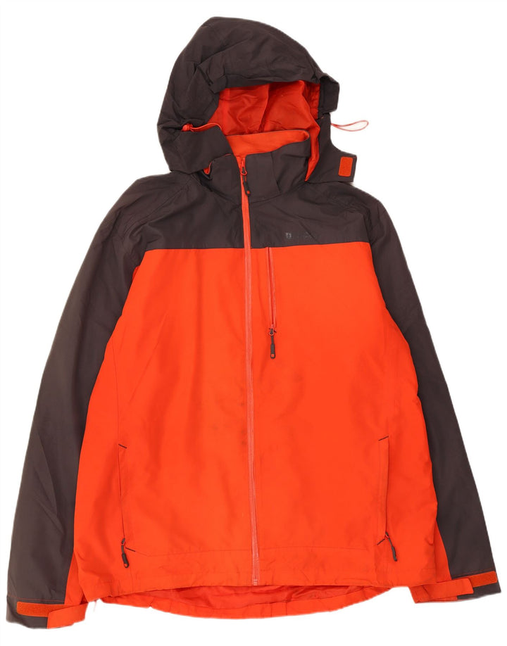 MOUNTAIN WAREHOUSE Giacca antipioggia da uomo con cappuccio UK 42 XL Arancione Colourblock