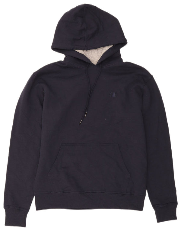 Champion Mens Regular Fit Hoodie Jumper Medium Navy Blue Cotton