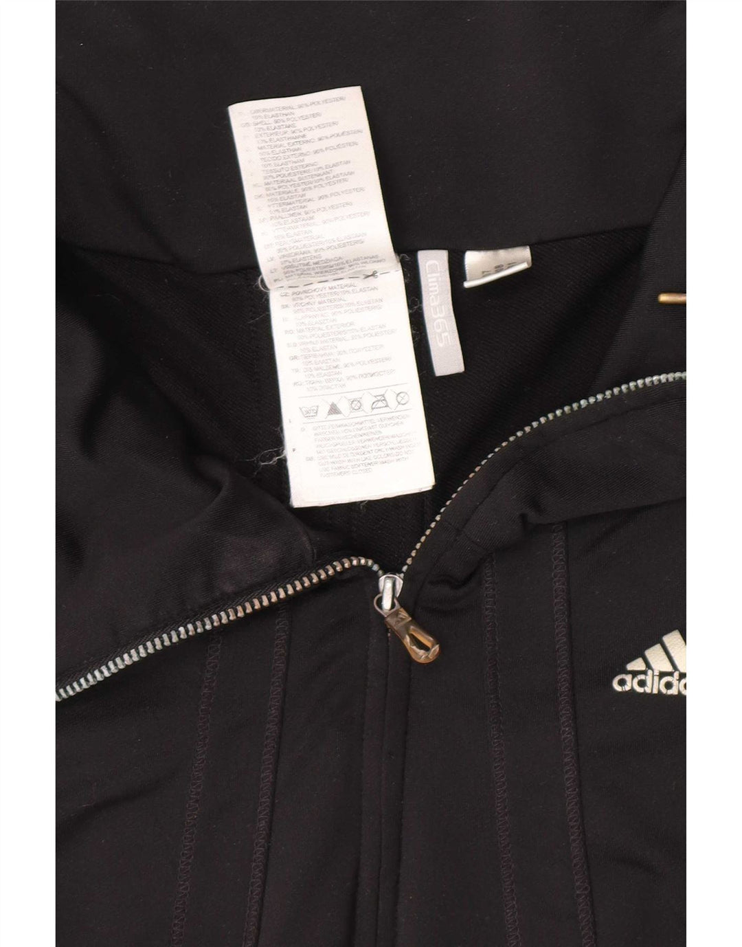 Giacca da tuta da donna Adidas Clima 365 UK 14 poliestere nero medio