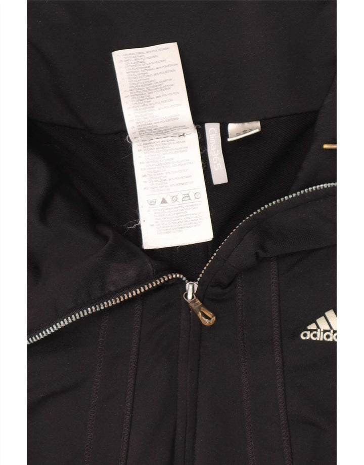 Giacca da tuta da donna Adidas Clima 365 UK 14 poliestere nero medio