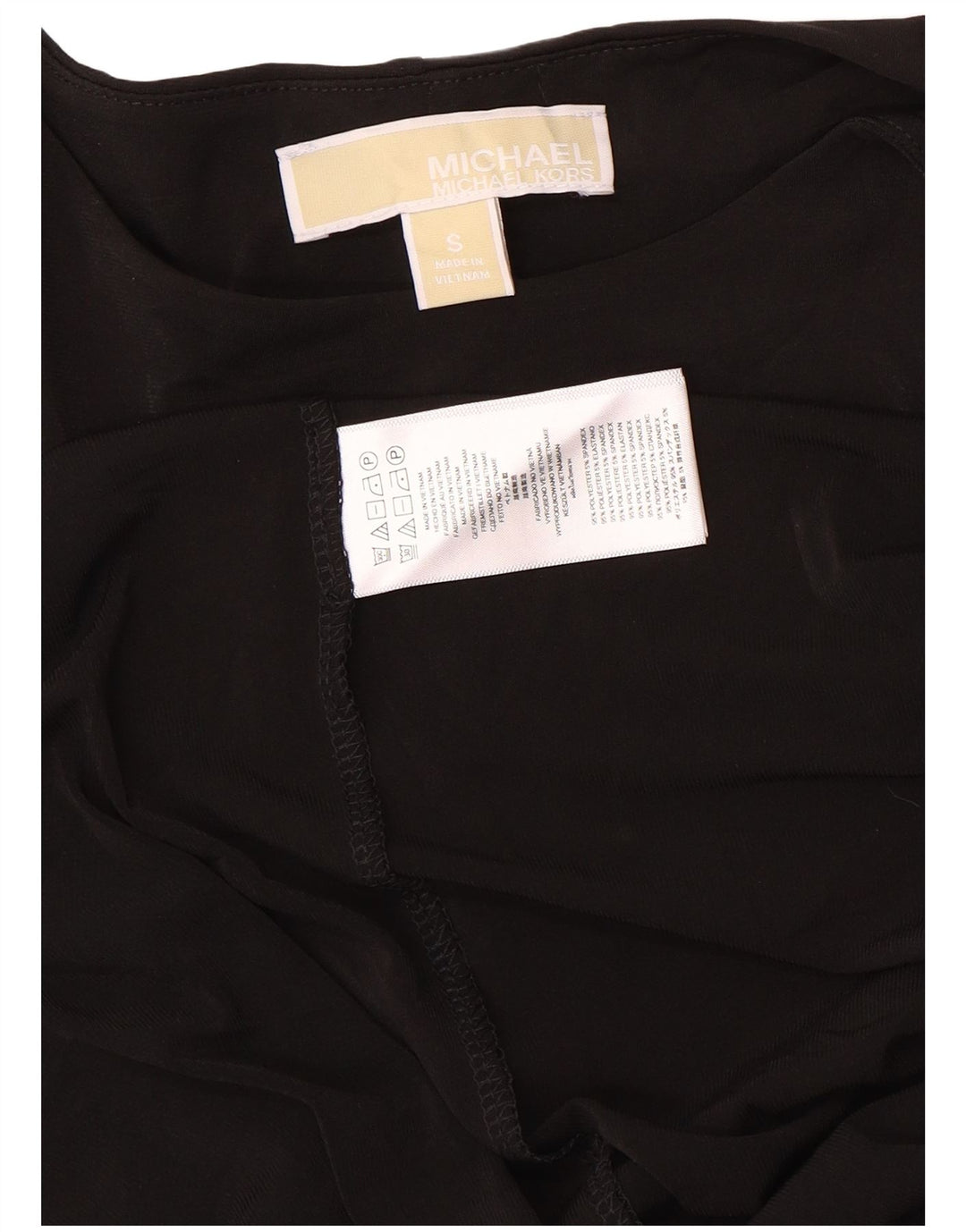 Abito a trapezio da donna Michael Kors UK 10 piccolo poliestere nero