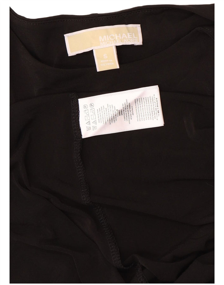 Abito a trapezio da donna Michael Kors UK 10 piccolo poliestere nero