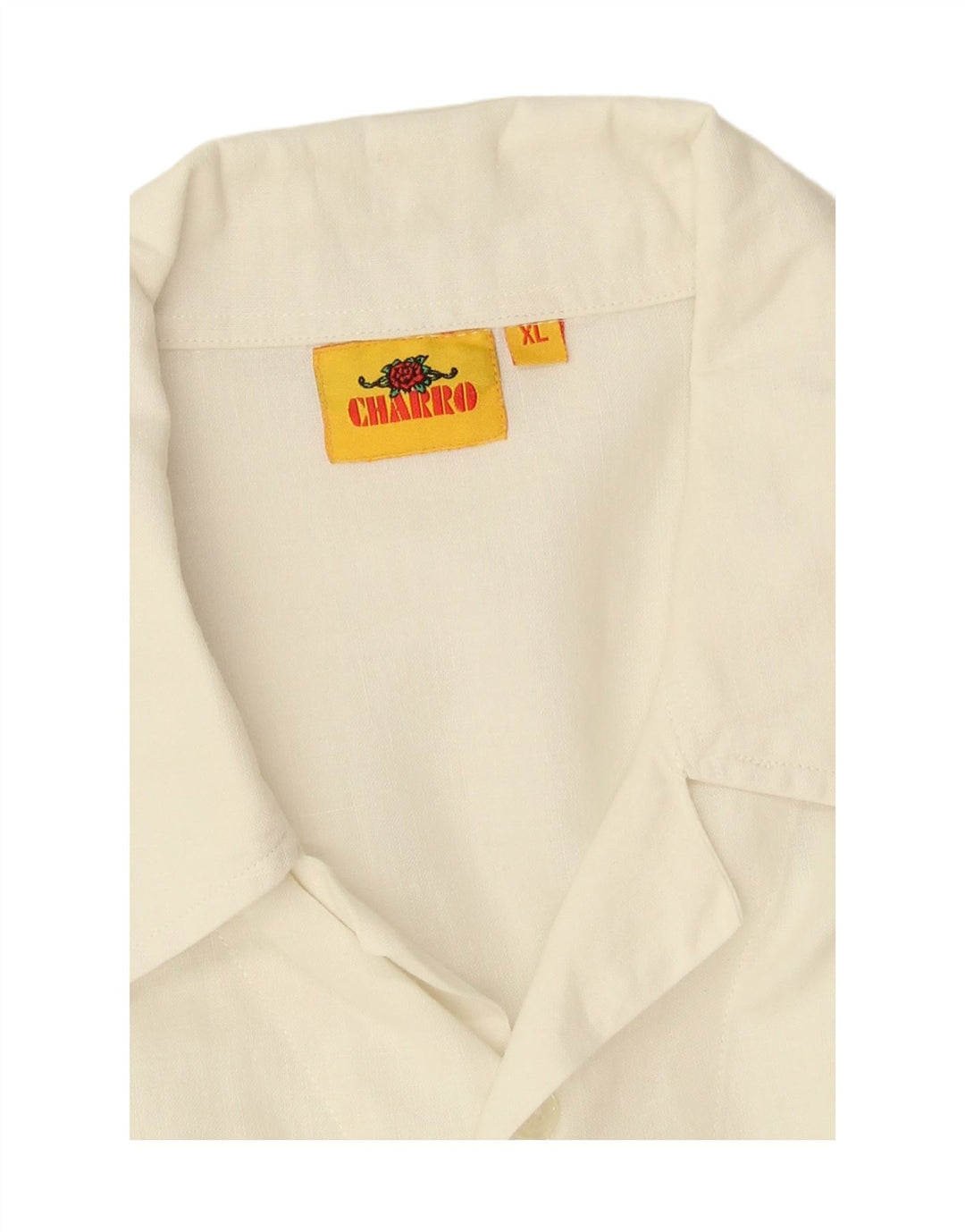 Camicia a maniche corte da uomo Charro XL bianco sporco