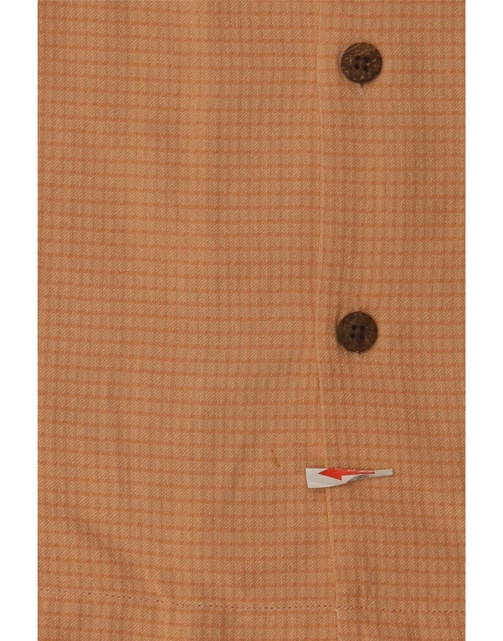 Camicia a maniche corte da uomo Tommy Bahama grande seta a quadri arancioni