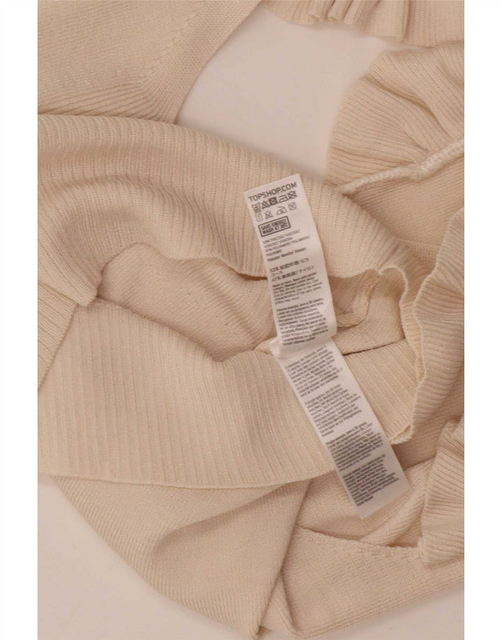 Topshop Camicetta corta da donna Top UK 12 Viscosa bianco sporco medio