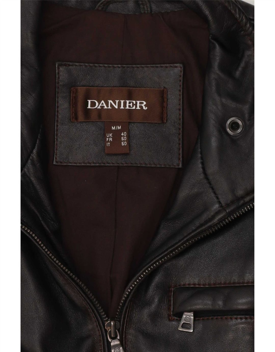 Giacca in pelle da uomo Danier UK 40 grande nera